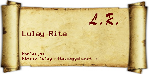 Lulay Rita névjegykártya